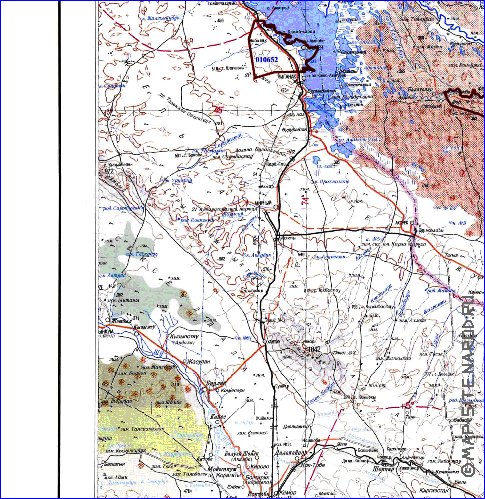 carte de Oblys d'Almaty