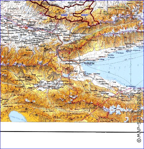 carte de Oblys d'Almaty