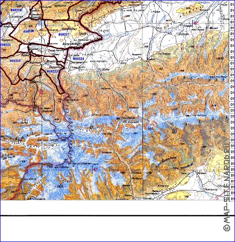 carte de Oblys d'Almaty