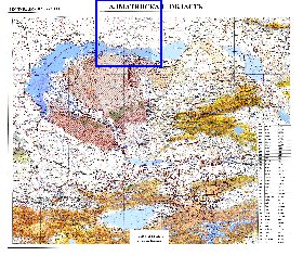 carte de Oblys d'Almaty