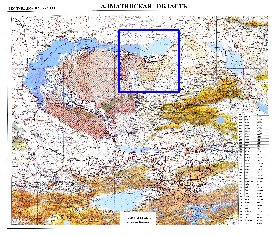 carte de Oblys d'Almaty