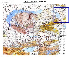 carte de Oblys d'Almaty