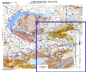 carte de Oblys d'Almaty