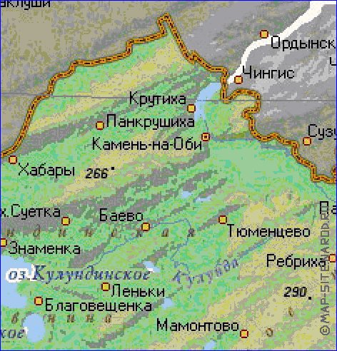 carte de Krai de l'Altai