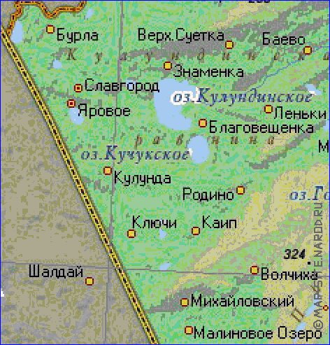 mapa de Krai de Altai