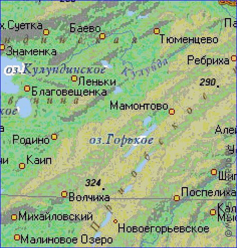 mapa de Krai de Altai