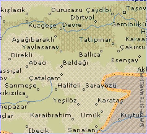 mapa de  il Amasya