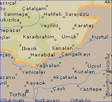 mapa de  il Amasya