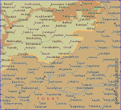 mapa de  il Amasya