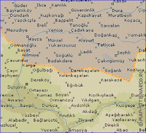 mapa de  il Amasya