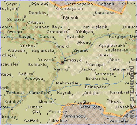 mapa de  il Amasya