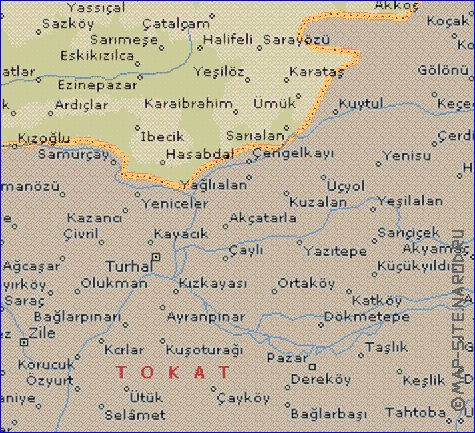 mapa de  il Amasya