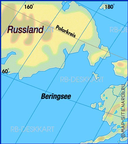 Fisica mapa de America em alemao