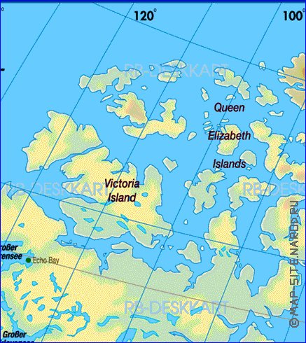 Fisica mapa de America em alemao