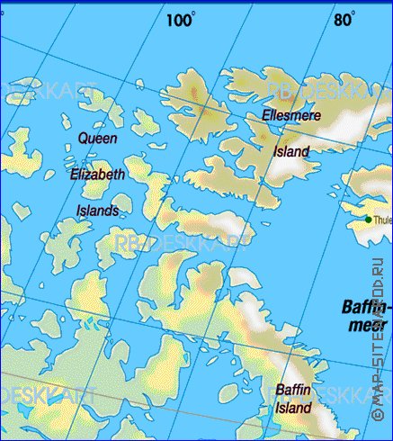 Fisica mapa de America em alemao