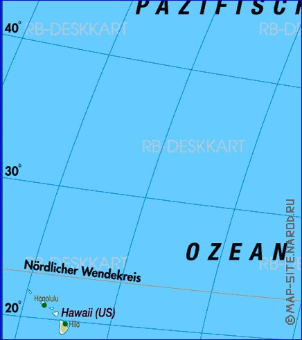 Fisica mapa de America em alemao