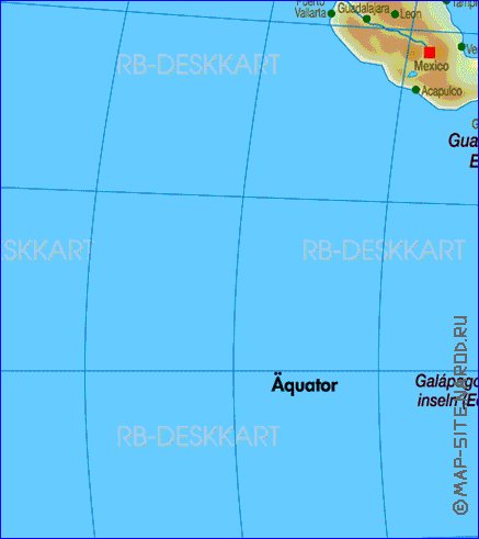 Fisica mapa de America em alemao