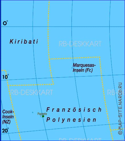 Fisica mapa de America em alemao