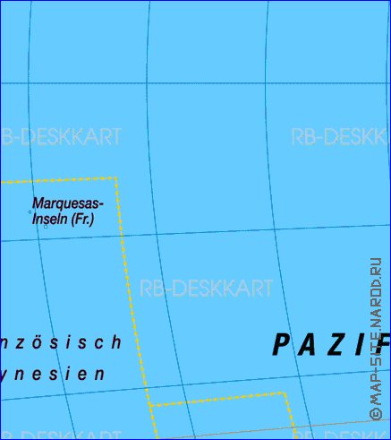 Fisica mapa de America em alemao