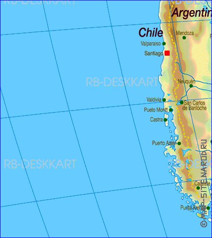 Fisica mapa de America em alemao