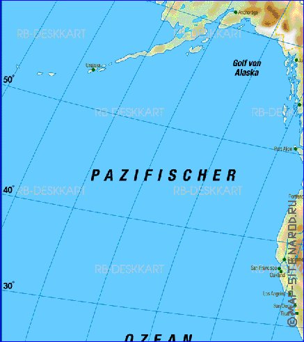 Fisica mapa de America em alemao