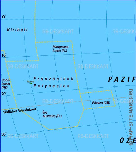 Fisica mapa de America em alemao