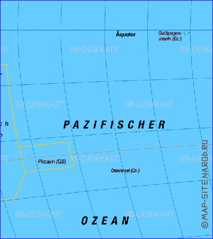 Fisica mapa de America em alemao