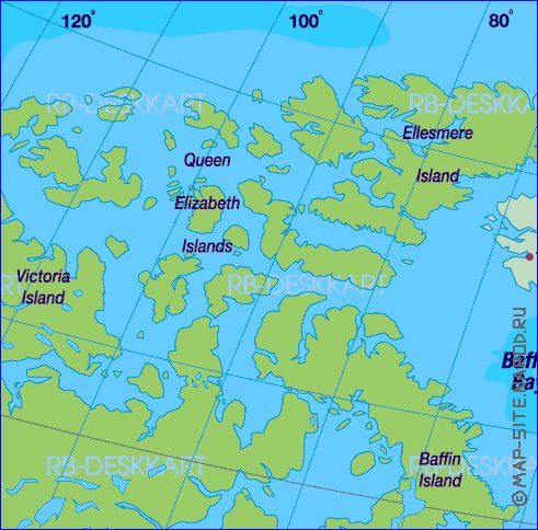 Politique carte de Amerique en allemand