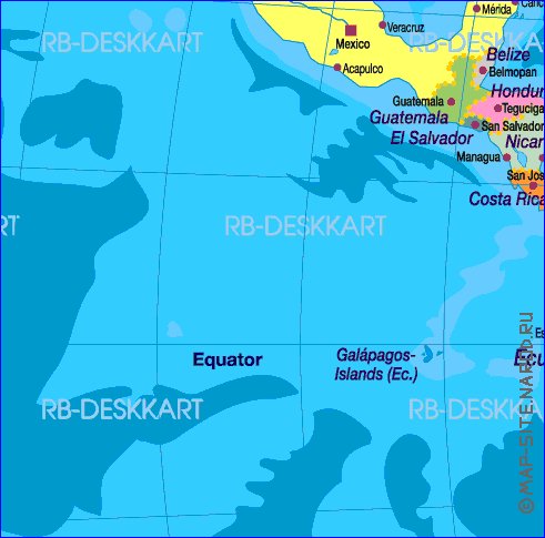 Politique carte de Amerique en allemand