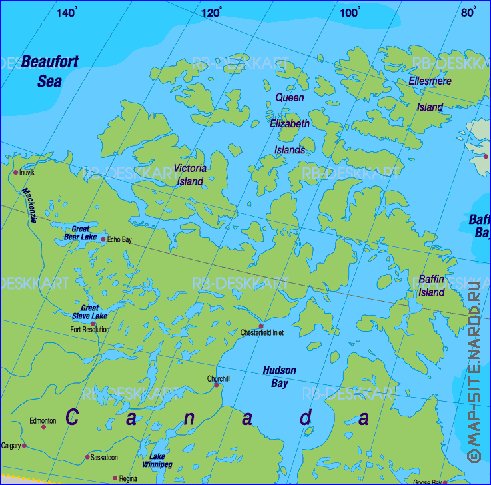 Politique carte de Amerique en allemand