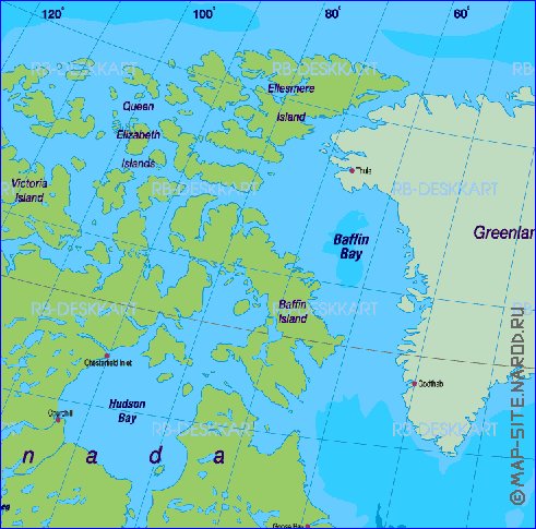 Politique carte de Amerique en allemand