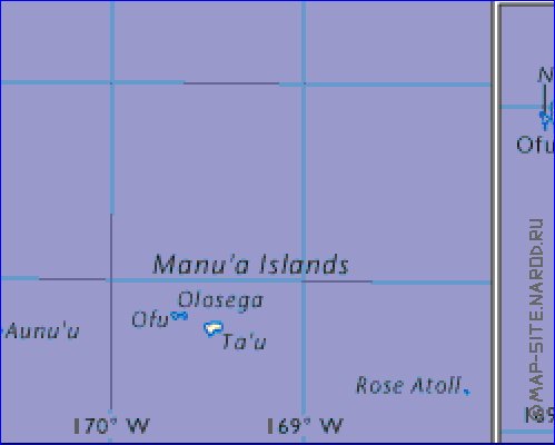 mapa de Samoa Americana