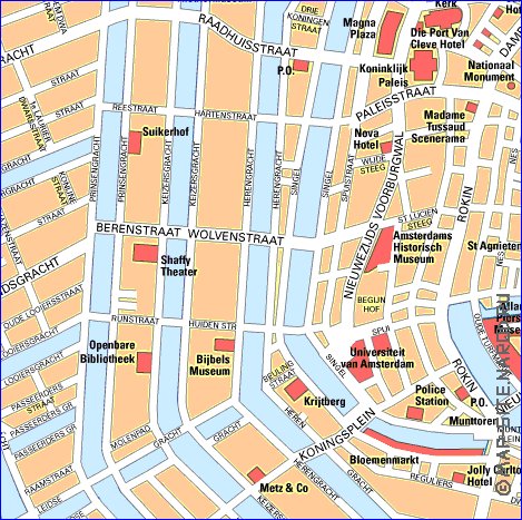 mapa de Amsterdao