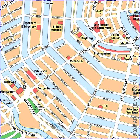 mapa de Amsterdao