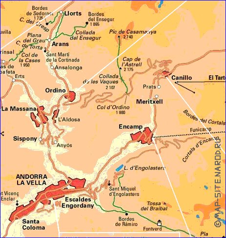 carte de Andorre