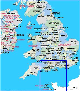 Administratives carte de Angleterre