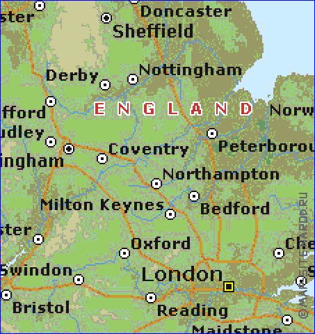 carte de Angleterre