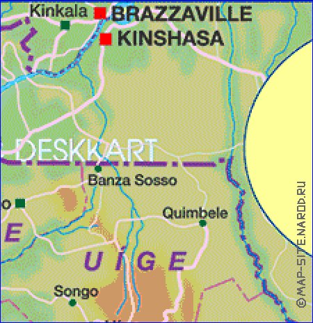 carte de Angola en allemand