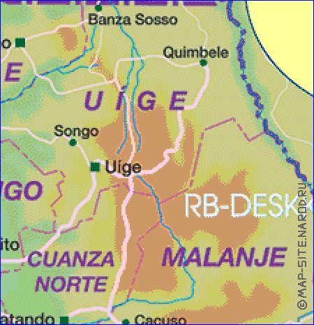 mapa de Angola em alemao