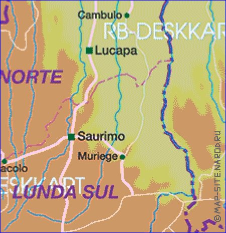 mapa de Angola em alemao