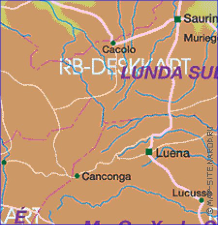 mapa de Angola em alemao