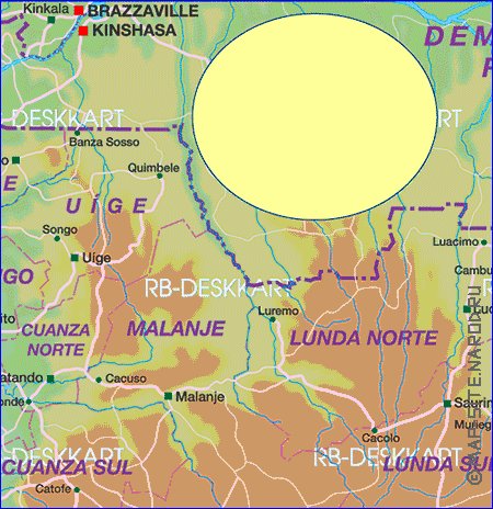 mapa de Angola em alemao