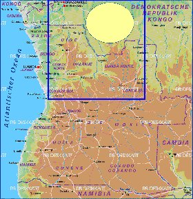 mapa de Angola em alemao