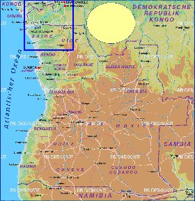 mapa de Angola em alemao