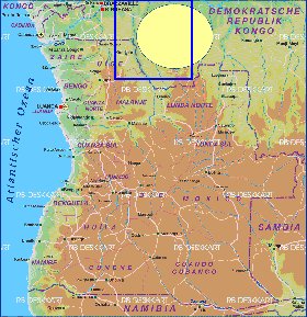 mapa de Angola em alemao