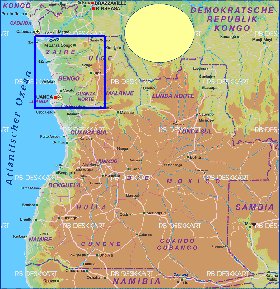 mapa de Angola em alemao