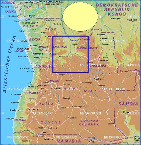 mapa de Angola em alemao