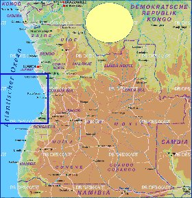 mapa de Angola em alemao