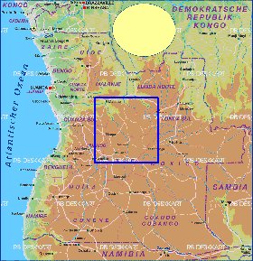 mapa de Angola em alemao