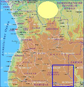 mapa de Angola em alemao